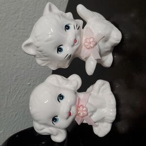 Vintage Kitty Salt and Pepper Shaker Set